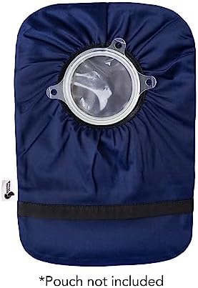 Premium imported large ostomy cover in navy blue color for adaptive clothing care.