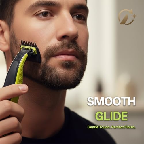 Secure lock design mechanism close up on premium trimmer replacement blade.