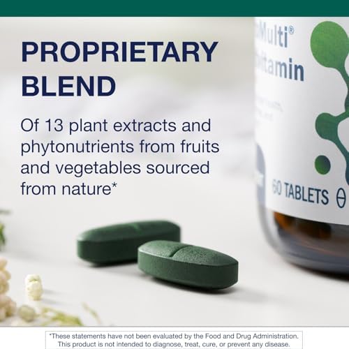 Close up view of the daily wellness tablets from Metagenics featuring phytonutrient extracts.