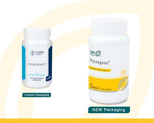 Klaire Labs Pycnogenol 60 capsules supplement facts panel and nutritional ingredients list