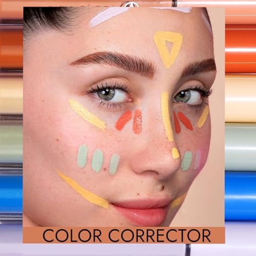Swatch of e.l.f. orange camouflage color corrector on medium skin tone.