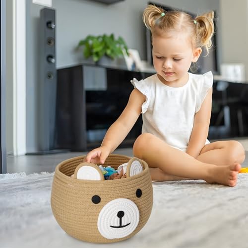 PandaEar nursery storage basket holding diapers and baby essentials