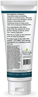 Non-greasy oncology nurse formulated skin recovery cream for daily treatment use.