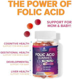 Nature's Nutrition Folic Acid Gummies 60 count bottle container