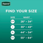 Grey color adult brief for men by Depend brand