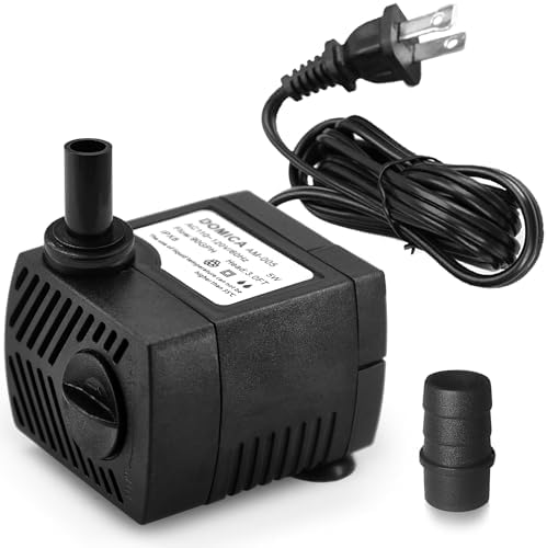 DOMICA 5W water pump showing flow control knob