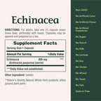 Gluten-free echinacea 400mg supplement lab-tested purity