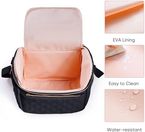 Sfybyheart quilted nylon breastmilk bag showing waterproof lining detail.