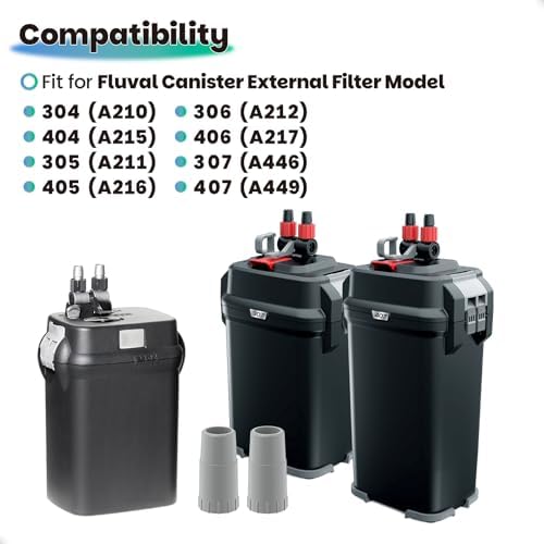 Replacement aquarium tubing connectors for external filtration systems close up view