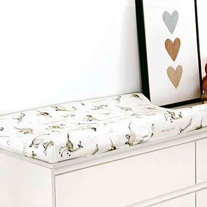 GRSSDER diaper change table sheet set showing universal four way stretch elastic details
