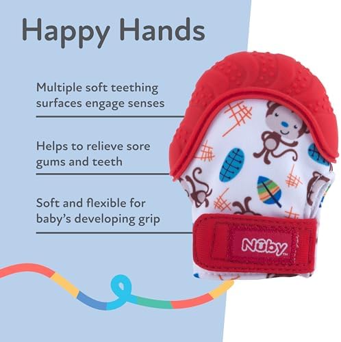 Nuby Teething Mitten product packaging side view