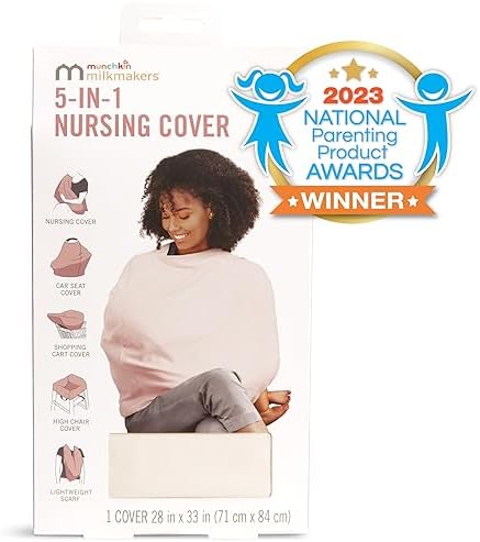 Munchkin Milkmakers nursing cover neatly folded for travel
