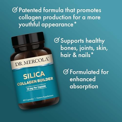 Dr. Mercola Silica Collagen Builder plant-based supplement packaging