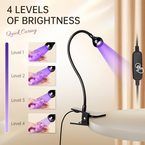 Aoraem LED curing light connected via USB to a laptop