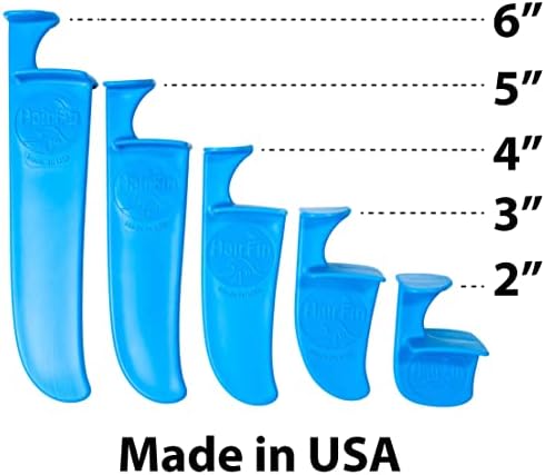 Ergonomic blue HairFin haircut tools being used with barber scissors