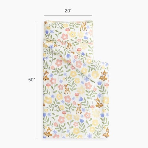 Wake In Cloud kids sleeping bag rolled up with carry handle visible