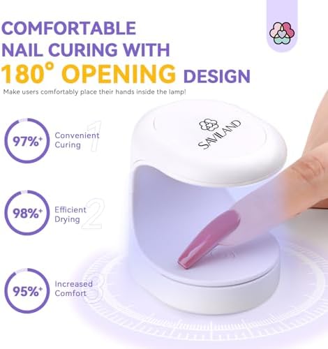 Saviland nail lamp showing USB power cable connection