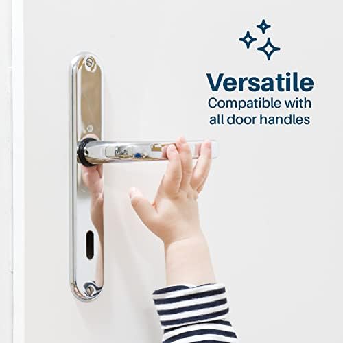 Inaya Child Proof Door Lever Lock, Baby Proofing Door Handle Lock, Minimalist Design, 3M Adhesive & No DrillingNeed, Child Safety Door Handle Locks (2 Pack) - Image 5