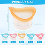 Close up of the measurement scale on the portable eye rinse cup.