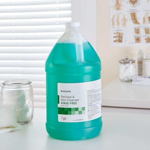 Top view of McKesson 1 gallon rinse-free wash container