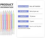 Instructions showing DIY manicure process with nail art pens