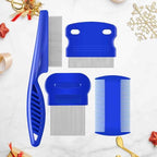 Vivificenca extra fine stainless steel lice comb front view for professional nit removal.