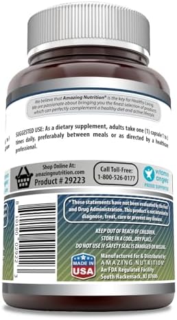 Amazing Nutrition L-Glutamine 120 capsules packaging side view