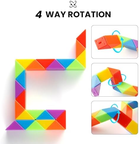 Yeetec magic snake toy transformed into a round geometric ball structure highlighting smooth structural rotation.