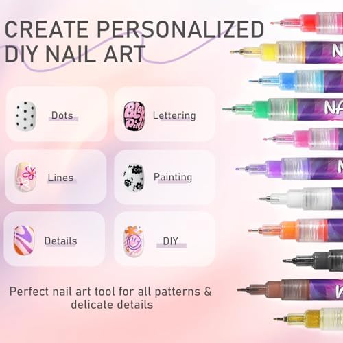 DIY manicure nail art pens for detailed painting