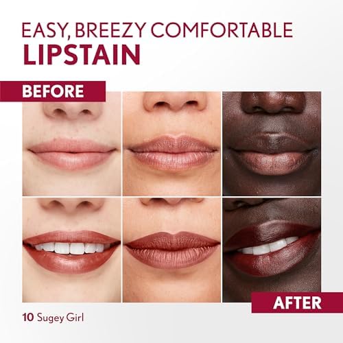 COVERGIRL Outlast, 10 Sugey Girl, Lipstain, Smooth Application, Precise Pen-Like Tip, Transfer-Proof, Satin Stained Finish, Vegan Formula, 0.06oz - Image 4