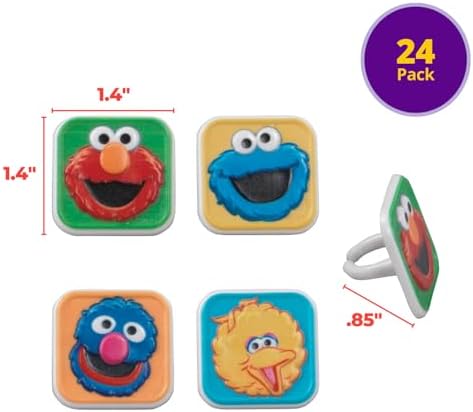 Big Bird and Grover party cupcake toppers