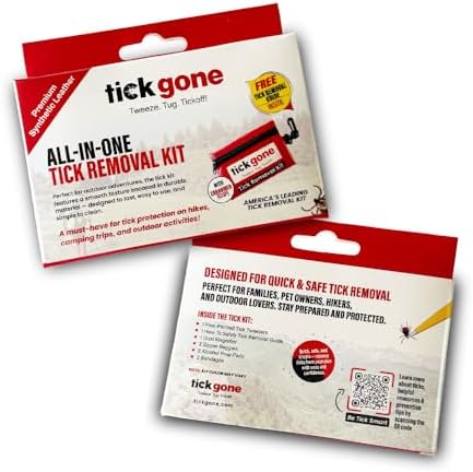 Contents of Hashir Professional tick removal kit including prep pads and bags