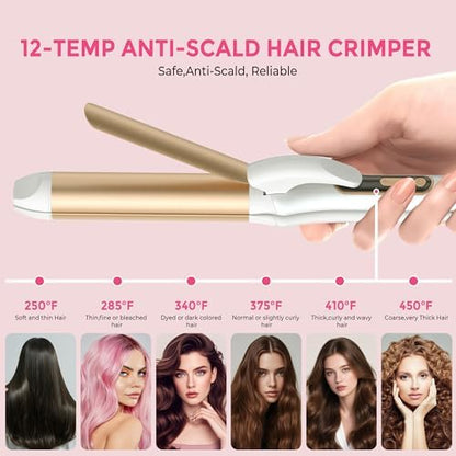 UMIGA ceramic ionic hair curler set with included EU and UK plug adapters.