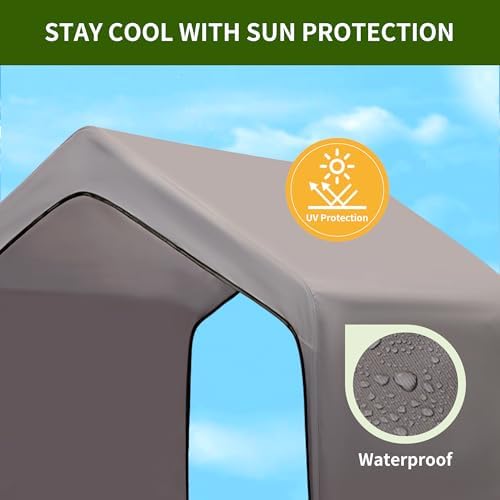 Close up details of UV resistant fabric on outdoor dog tent cover