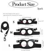 Three pack small animal traction rope displaying small medium and large adjustable sizes