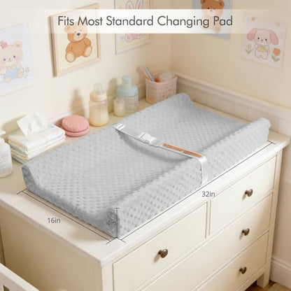 Two pack collection of ultra soft newborn changing mat sheets in neutral colors