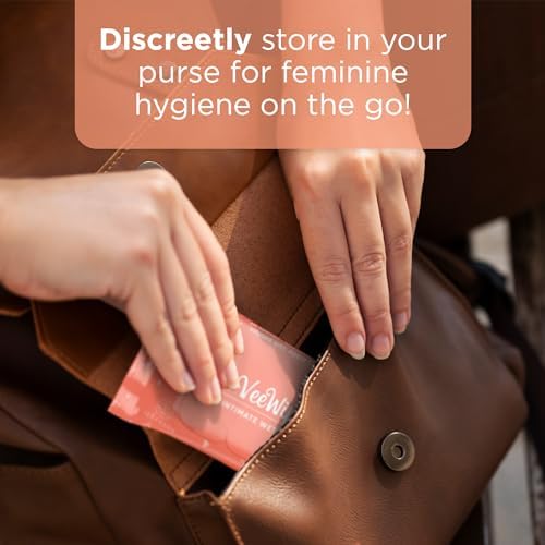Portable travel size VeeFresh feminine wipes for on-the-go freshness
