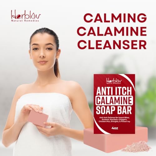 Natural calamine soap for eczema and insect bite soothing care