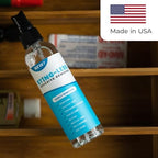 Sting-Less non-toxic skin safe adhesive remover spray bottle for first aid.