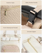 LOVEVOOK diaper bag backpack lifestyle view for mom and dad