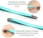 MEDUWEDU Tick Removal Tool Kit for Dogs, Cats & Humans - Stainless Steel Tick Tweezer, Fork & Dual-Head Clamp with Leather Pouch, Safe & Easy Tick Remover for Pets, Ideal for Grooming & Outdoor Travel - Image 5