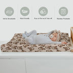 ZoUbqchY neutral bear pattern bassinet and cradle mattress sheet packaging view