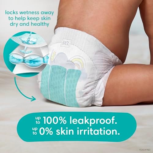 Side view of Pampers Swaddlers Size 5 diaper showing leak barrier