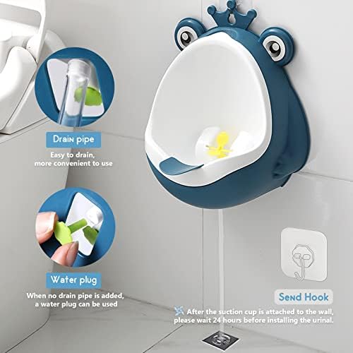 Wall mounted frog urinal installed in a bathroom
