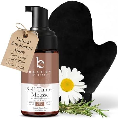 Beauty By Earth Self Tanner Tanning Mousse Kit front view