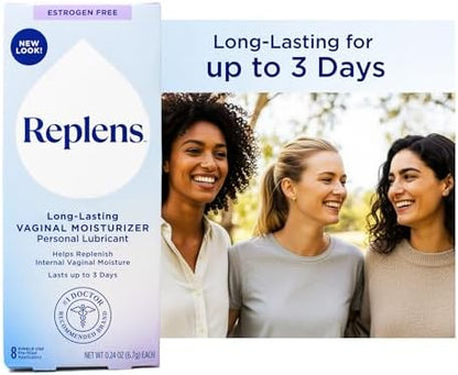 Replens 2 pack vaginal moisturizer showing internal applicators and brand seal