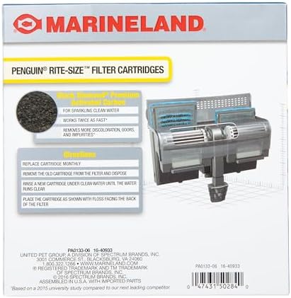 MarineLand power filter refill cartridge showing poly-fiber pad