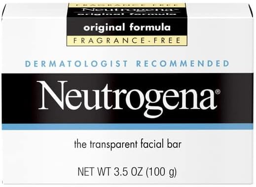 Neutrogena hypoallergenic face wash bar suitable for sensitive skin types