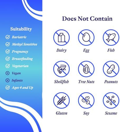 Side label of Seeking Health Vitamin D3 and K2 supplement displaying allergen-free and vegetarian certifications