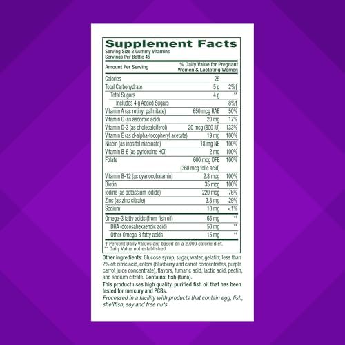 Authentic Vitafusion PreNatal 90 count bottle packaging